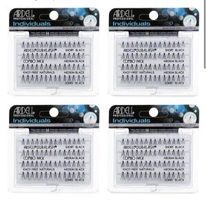 Ardell Individuals False Eye Lashes Combo Black 4 Pack